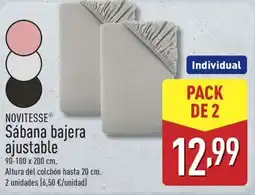 ALDI NOVITESSE Sábana bajera ajustable oferta