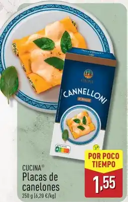 ALDI CUCINA Placas de canelones oferta