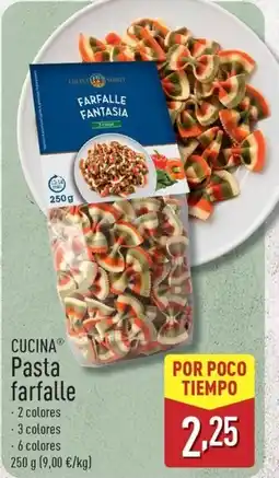 ALDI CUCINA Pasta farfalle oferta