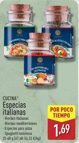 ALDI CUCINA Especias italianas oferta