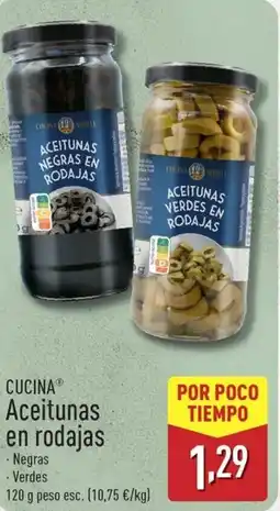 ALDI CUCINA Aceitunas en rodajas oferta