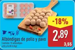 ALDI Albóndigas de pollo y pavo oferta