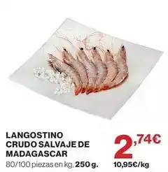 El Corte Inglés Salvaje - langostino crudo de madagascar oferta