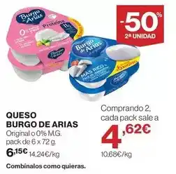 El Corte Inglés Burgo de arias - queso oferta