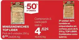 El Corte Inglés Top líder - minisandwiches oferta