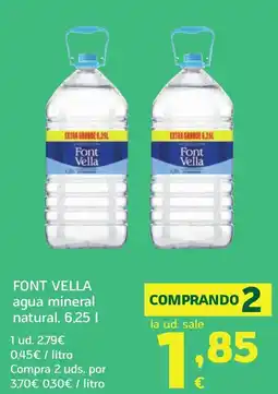 HiperDino FONT VELLA agua mineral natural oferta