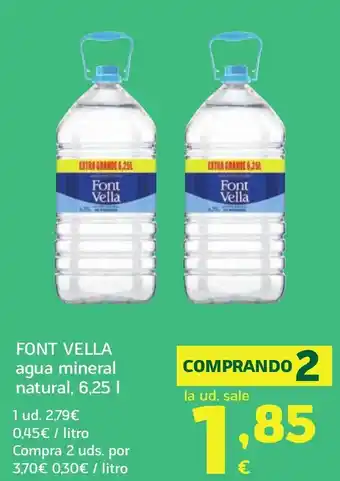 HiperDino FONT VELLA agua mineral natural oferta