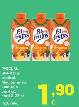 HiperDino PASCUAL BIFRUTAS tropical, Mediterráneo, paraíso o pacífico oferta