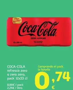 HiperDino COCA-COLA refresco zero o zero zero oferta