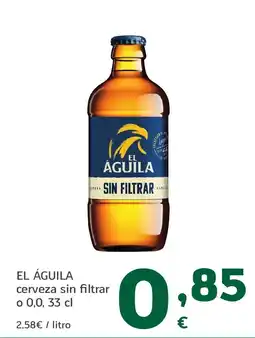 HiperDino EL ÁGUILA cerveza sin filtrar oferta