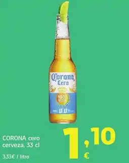 HiperDino CORONA cero cerveza oferta