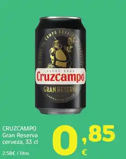 HiperDino CRUZCAMPO Gran Reserva cerveza oferta