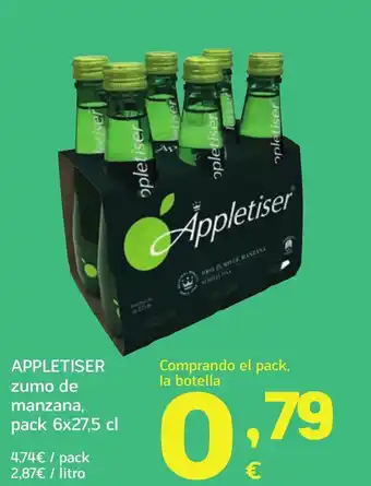 HiperDino APPLETISER zumo de manzana, oferta