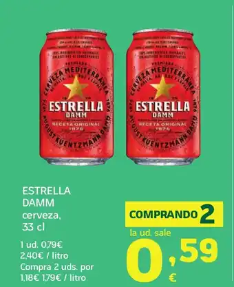 HiperDino ESTRELLA DAMM cerveza oferta