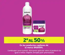 HiperDino BABARIA En los productos capilares de la marca oferta