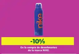 HiperDino NIKE En la compra de desodorantes de la marca oferta