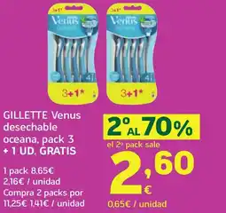 HiperDino GILLETTE Venus desechable oceana oferta