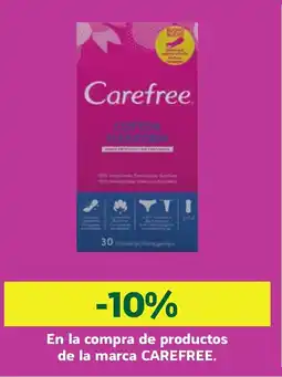 HiperDino CAREFREE En la compra de productos de la marca oferta