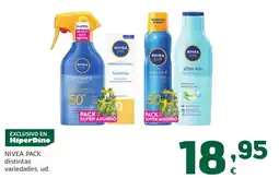 HiperDino NIVEA PACK distintas variedades oferta