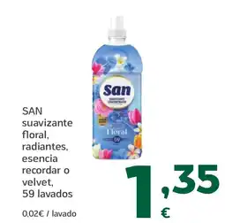 HiperDino SAN suavizante floral, radiantes, esencia recordar o velvet oferta
