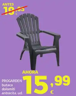 HiperDino PROGARDEN butaca dolomiti antracita oferta