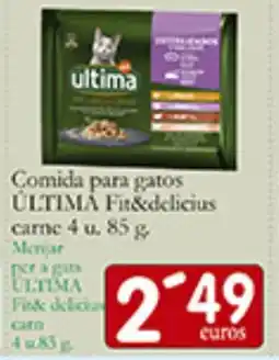 Supermercados Bip Bip ÚLTIMA Comida para gatos Fit&delicius carne oferta