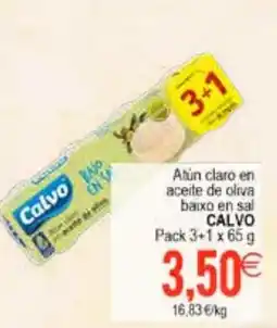 Plenus Supermercados CALVO Atún claro en aceite de oliva baixo en sal oferta