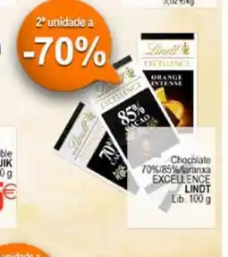 Plenus Supermercados LINDT EXCELLENCE Chocolate 70%/85%/laranxa oferta