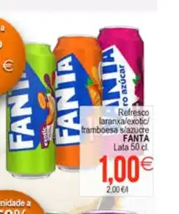 Plenus Supermercados FANTA Refresco laranxa/exotic/ framboesa slazucre oferta