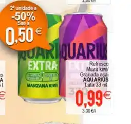 Plenus Supermercados AQUARIUS refresco manzana kiwi Granada açai oferta