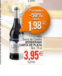 Plenus Supermercados BERBERANA CARTA DE PLATA Viño Tierra de Castilla oferta