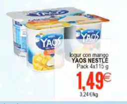 Plenus Supermercados YAOS NESTLE logur con mango oferta