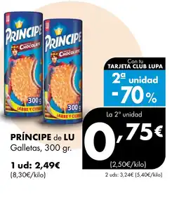 Supermercados Lupa PRÍNCIPE de LU Galletas oferta