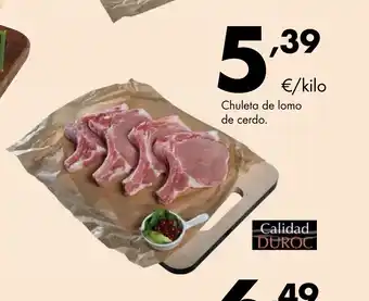 Supermercados Lupa Chuleta de lomo de cerdo oferta