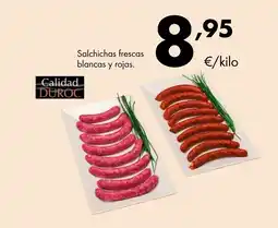 Supermercados Lupa Salchichas frescas blancas y rojas oferta