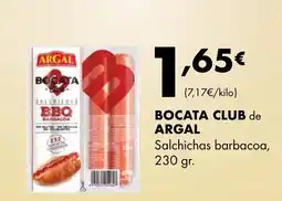 Supermercados Lupa BOCATA CLUB de ARGAL Salchichas barbacoa oferta