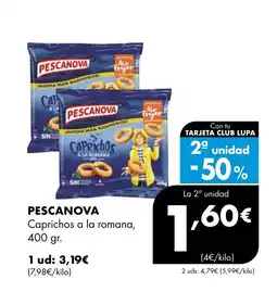 Supermercados Lupa PESCANOVA Caprichos a la romana oferta