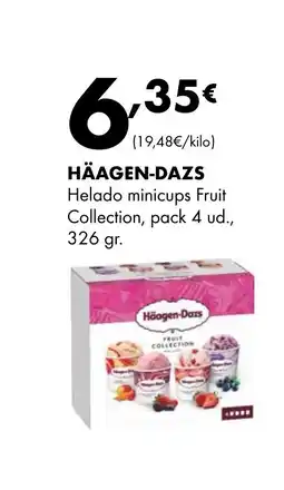 Supermercados Lupa HÄAGEN-DAZS Helado minicups Fruit Collection, pack 4 ud oferta