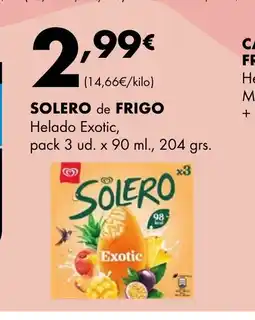 Supermercados Lupa SOLERO de FRIGO Helado Exotic oferta