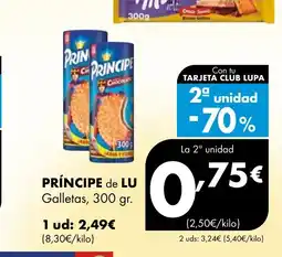 Supermercados Lupa PRÍNCIPE de LU Galletas oferta