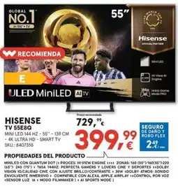 Worten HISENSE TV 55E8Q oferta