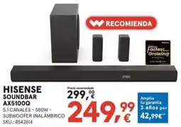 Worten HISENSE Soundbar ax5100q oferta