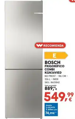 Worten BOSCH Frigorífico combi kgn36vied oferta