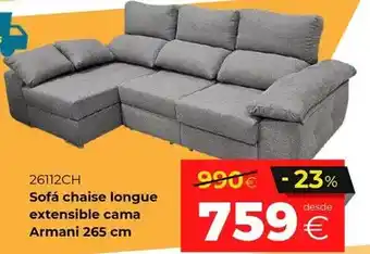 Ahorro Total Armani - sofa chaise longue extensible cama oferta