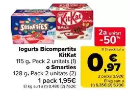 Carrefour Market Smarties - iogurt bicompartits oferta