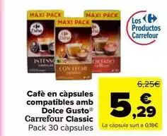 Carrefour Market Carrefour - cafe en capsules compatibles amb dolce gusto classic oferta