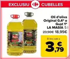 Carrefour Market La masía - oli d'oliva original 0,4° o gust 1° oferta