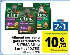 Carrefour Market Última - aliment sec per a gats esterilitzats oferta