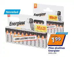 Action ENERGIZER Pilas alcalinas AAA O AA oferta