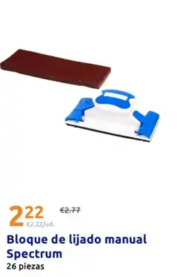 Action SPECTRUM Bloque de lijado manual oferta